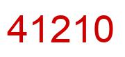 Number 41210 red image