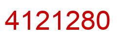 Number 4121280 red image