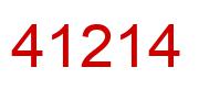 Number 41214 red image