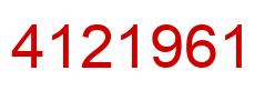 Number 4121961 red image