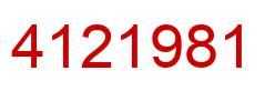Number 4121981 red image