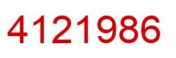 Number 4121986 red image