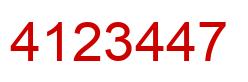 Number 4123447 red image