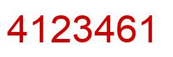 Number 4123461 red image
