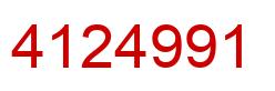 Número 4124991 imagen rojo