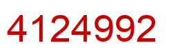 Número 4124992 imagen rojo