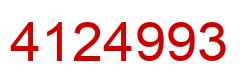 Número 4124993 imagen rojo