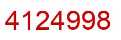 Number 4124998 red image