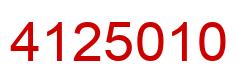 Número 4125010 imagen rojo