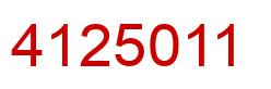 Número 4125011 imagen rojo