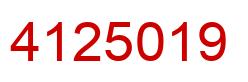 Número 4125019 imagen rojo