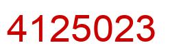Número 4125023 imagen rojo