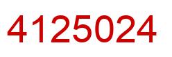 Número 4125024 imagen rojo
