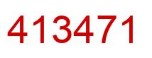 Número 413471 imagen rojo