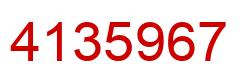 Número 4135967 imagen rojo
