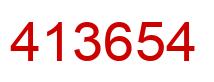 Number 413654 red image