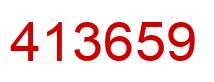 Number 413659 red image