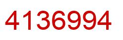 Number 4136994 red image