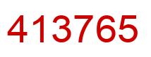 Number 413765 red image