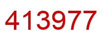 Number 413977 red image