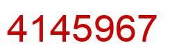 Número 4145967 imagen rojo