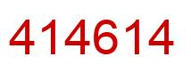 Number 414614 red image