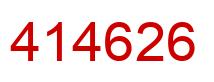 Number 414626 red image