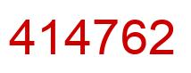 Number 414762 red image