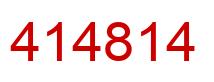 Number 414814 red image