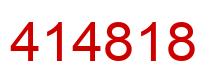 Number 414818 red image