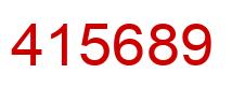 Number 415689 red image