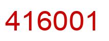 Number 416001 red image