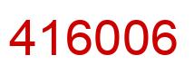 Number 416006 red image