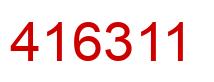 Number 416311 red image