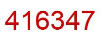 Number 416347 red image