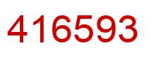 Number 416593 red image