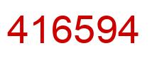 Número 416594 imagen rojo