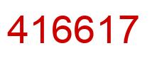 Number 416617 red image