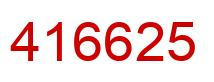 Number 416625 red image