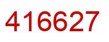 Number 416627 red image