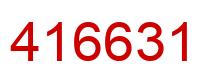 Number 416631 red image