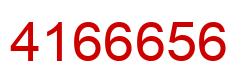 Number 4166656 red image