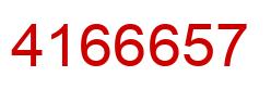 Number 4166657 red image
