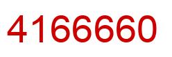 Number 4166660 red image