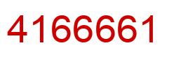 Number 4166661 red image