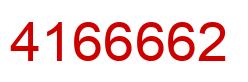 Number 4166662 red image