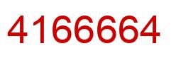 Number 4166664 red image