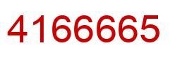 Number 4166665 red image