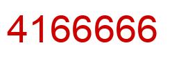 Número 4166666 imagen rojo