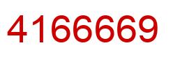 Number 4166669 red image